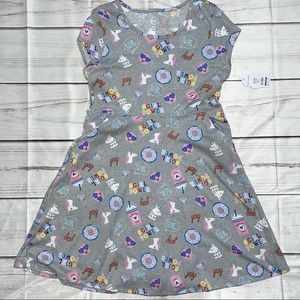 XL (14/16) Plus Girls Wonder Nation Dress Grey Unicorn